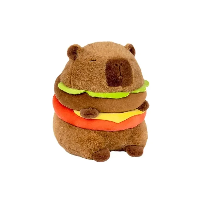 Hamburg Capybara Plüschtier Fluffty Kawaii Plushie Puppe Simulation Capybara Anime Niedliche Kuscheltiere Weiches Plüsch Geschenk Kinderspielzeug
