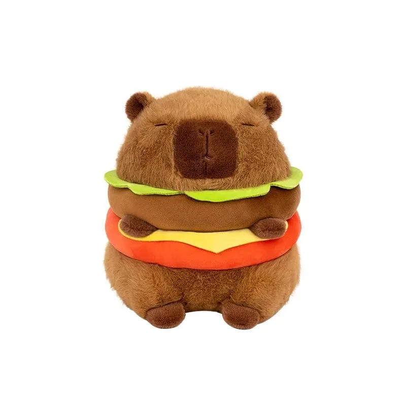 Hamburg Capybara Plüschtier Fluffty Kawaii Plushie Puppe Simulation Capybara Anime Niedliche Kuscheltiere Weiches Plüsch Geschenk Kinderspielzeug