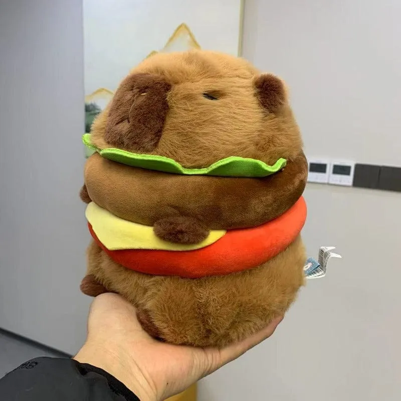 Hamburg Capybara Plüschtier Fluffty Kawaii Plushie Puppe Simulation Capybara Anime Niedliche Kuscheltiere Weiches Plüsch Geschenk Kinderspielzeug