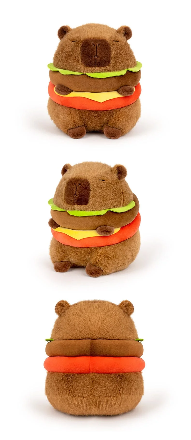 Hamburg Capybara Plüschtier Fluffty Kawaii Plushie Puppe Simulation Capybara Anime Niedliche Kuscheltiere Weiches Plüsch Geschenk Kinderspielzeug