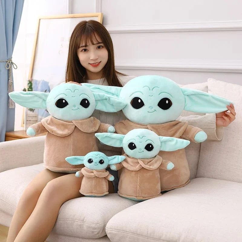 18 cm Disney Star Wars Anime Yoda Grogu Mandalorianer Figur Yoda Baby Puppen Modell Gefüllte Cartoon Yoda Schlüsselanhänger Kinderspielzeug Geschenke Deko