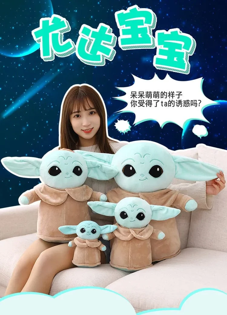 18 cm Disney Star Wars Anime Yoda Grogu Mandalorianer Figur Yoda Baby Puppen Modell Gefüllte Cartoon Yoda Schlüsselanhänger Kinderspielzeug Geschenke Deko