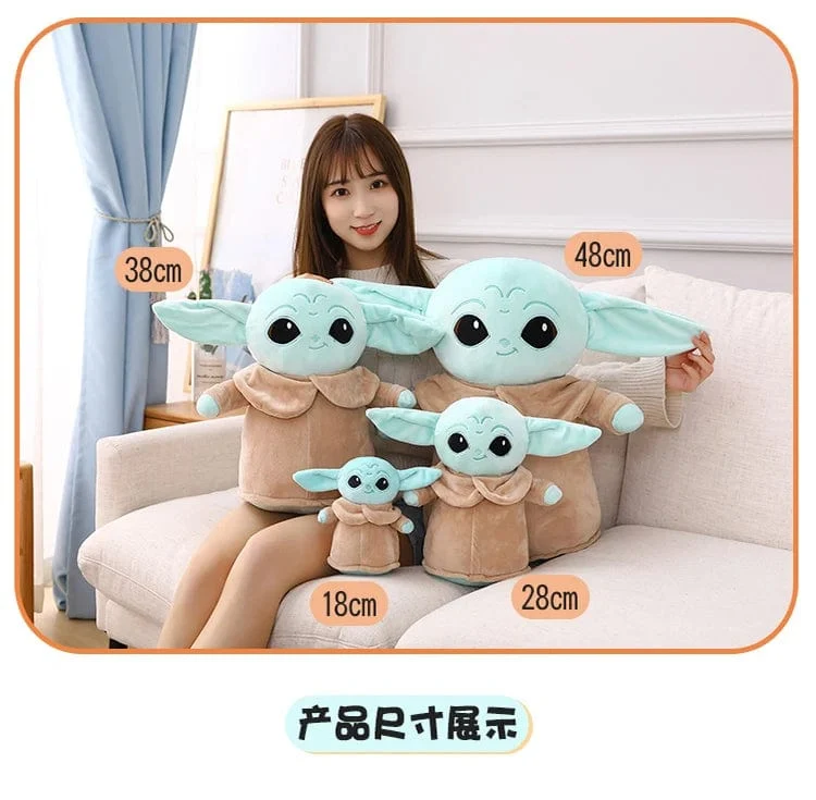 18 cm Disney Star Wars Anime Yoda Grogu Mandalorianer Figur Yoda Baby Puppen Modell Gefüllte Cartoon Yoda Schlüsselanhänger Kinderspielzeug Geschenke Deko