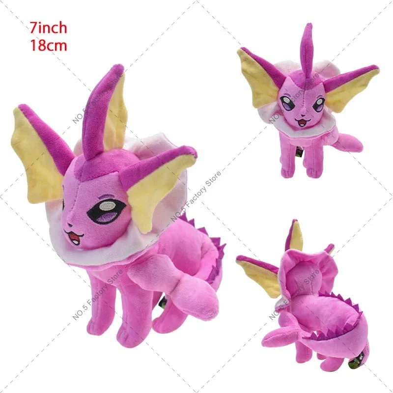 14 Stil Stehendes Eevee Plüschtier Pokemon Shiny Umbreon Vaporeon Jolteon Flareon Espeon Leafeon Gefüllte Puppe Peluche Geschenk