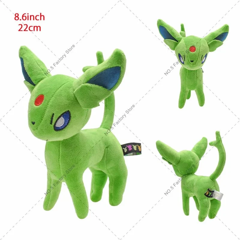 14 Stil Stehendes Eevee Plüschtier Pokemon Shiny Umbreon Vaporeon Jolteon Flareon Espeon Leafeon Gefüllte Puppe Peluche Geschenk