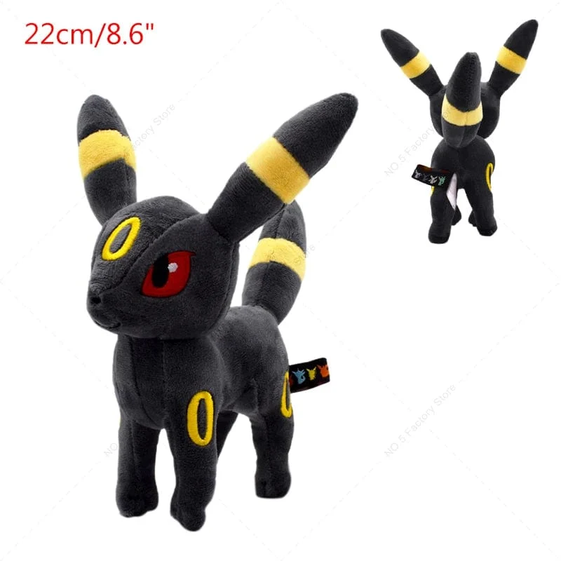 14 Stil Stehendes Eevee Plüschtier Pokemon Shiny Umbreon Vaporeon Jolteon Flareon Espeon Leafeon Gefüllte Puppe Peluche Geschenk