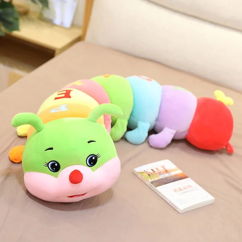 70 cm-110 cm Schönes, weiches, buntes Raupen-Plüschtierkissen für Kinder, ausgestopfte Plüschtiere, Wurm, weiche Plüschpuppe, Geburtstagsgeschenk