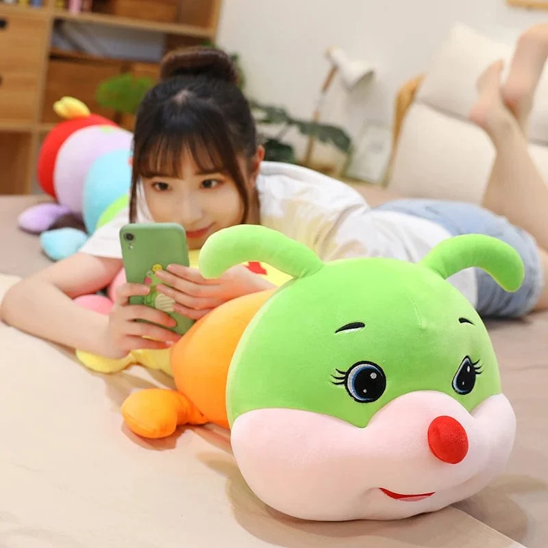 70 cm-110 cm Schönes, weiches, buntes Raupen-Plüschtierkissen für Kinder, ausgestopfte Plüschtiere, Wurm, weiche Plüschpuppe, Geburtstagsgeschenk