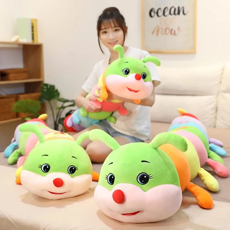 70 cm-110 cm Schönes, weiches, buntes Raupen-Plüschtierkissen für Kinder, ausgestopfte Plüschtiere, Wurm, weiche Plüschpuppe, Geburtstagsgeschenk