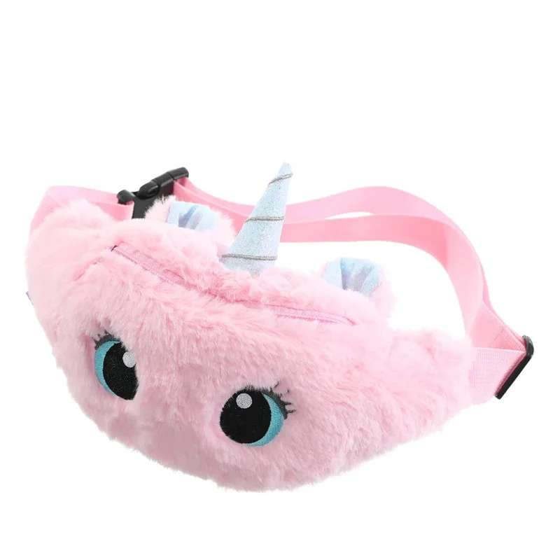 Kinder-Bauchtasche, süßes Einhorn-Plüschtier, Gürtel, Farbverlauf, Brusttasche, Cartoon-Münzengeldbörse, Reise-Brusttasche, Mädchen-Hüfttasche