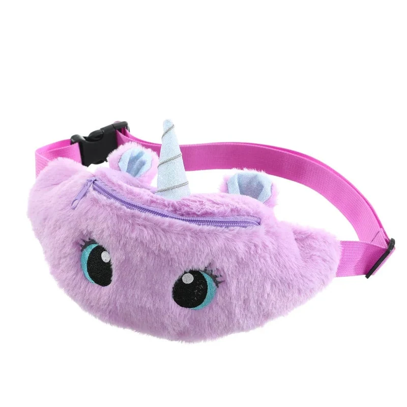 Kinder-Bauchtasche, süßes Einhorn-Plüschtier, Gürtel, Farbverlauf, Brusttasche, Cartoon-Münzengeldbörse, Reise-Brusttasche, Mädchen-Hüfttasche