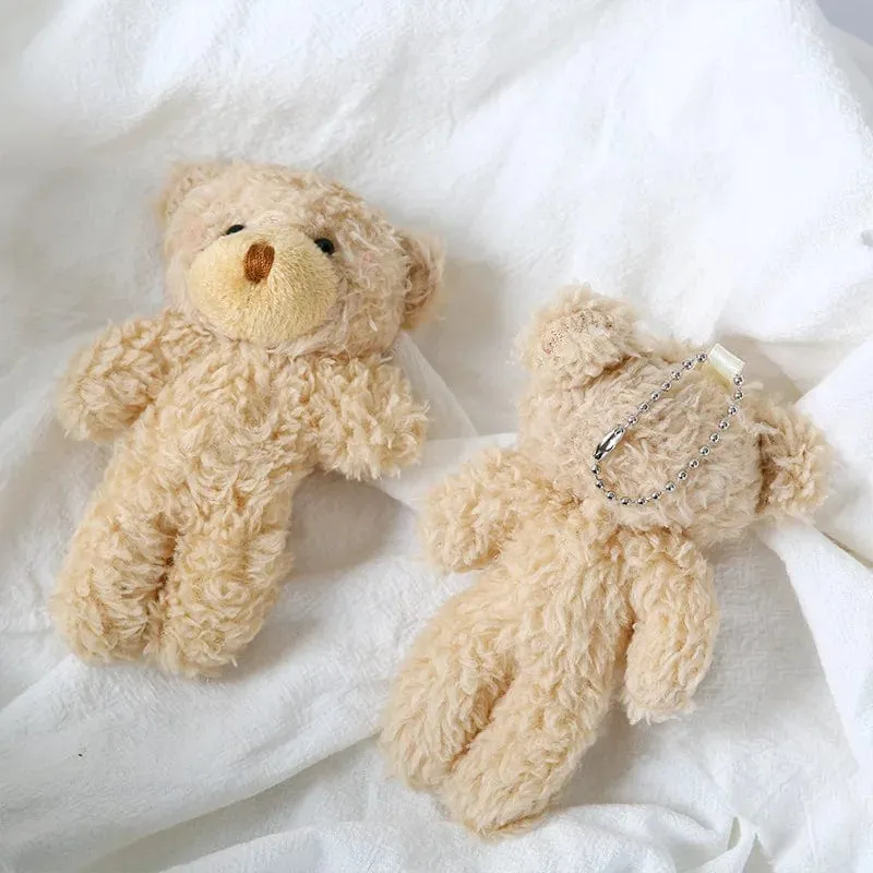 12cm Nette Erröten Teddybär Plüsch Spielzeug Cartoon Kaninchen Bunny Tier Plüsch Puppen Keychain Anhänger Mädchen Kleines Geschenk Großhandel