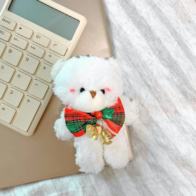 12cm Nette Erröten Teddybär Plüsch Spielzeug Cartoon Kaninchen Bunny Tier Plüsch Puppen Keychain Anhänger Mädchen Kleines Geschenk Großhandel