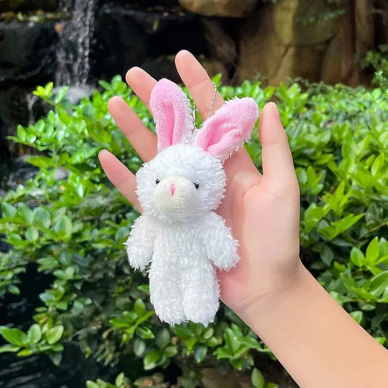 12cm Nette Erröten Teddybär Plüsch Spielzeug Cartoon Kaninchen Bunny Tier Plüsch Puppen Keychain Anhänger Mädchen Kleines Geschenk Großhandel
