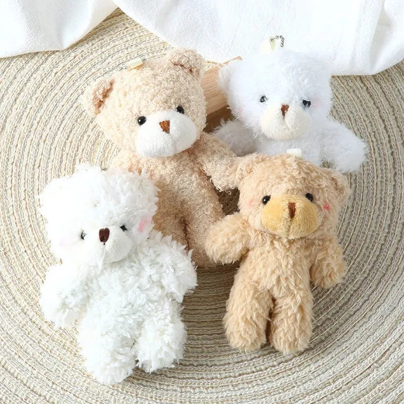12cm Nette Erröten Teddybär Plüsch Spielzeug Cartoon Kaninchen Bunny Tier Plüsch Puppen Keychain Anhänger Mädchen Kleines Geschenk Großhandel