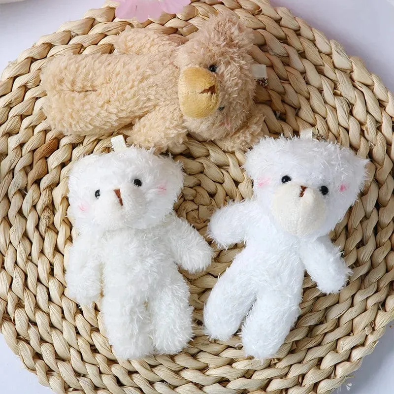 12cm Nette Erröten Teddybär Plüsch Spielzeug Cartoon Kaninchen Bunny Tier Plüsch Puppen Keychain Anhänger Mädchen Kleines Geschenk Großhandel