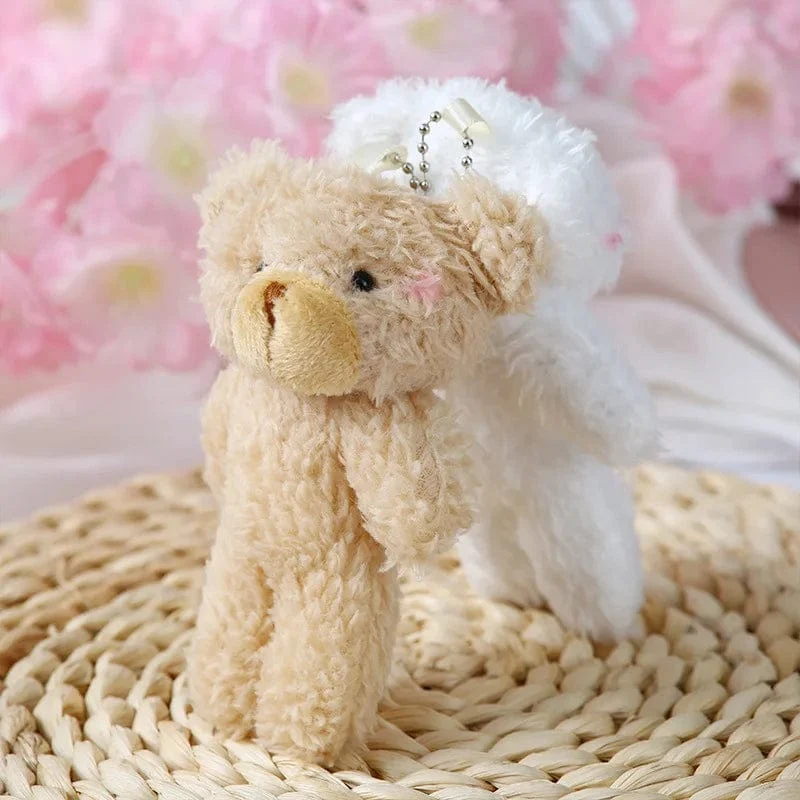 12cm Nette Erröten Teddybär Plüsch Spielzeug Cartoon Kaninchen Bunny Tier Plüsch Puppen Keychain Anhänger Mädchen Kleines Geschenk Großhandel