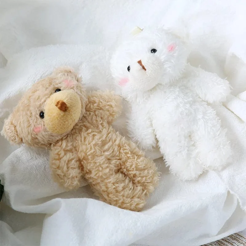 12cm Nette Erröten Teddybär Plüsch Spielzeug Cartoon Kaninchen Bunny Tier Plüsch Puppen Keychain Anhänger Mädchen Kleines Geschenk Großhandel
