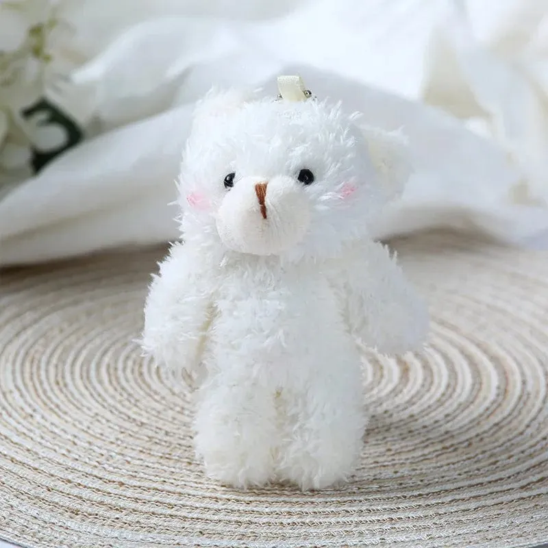 12cm Nette Erröten Teddybär Plüsch Spielzeug Cartoon Kaninchen Bunny Tier Plüsch Puppen Keychain Anhänger Mädchen Kleines Geschenk Großhandel
