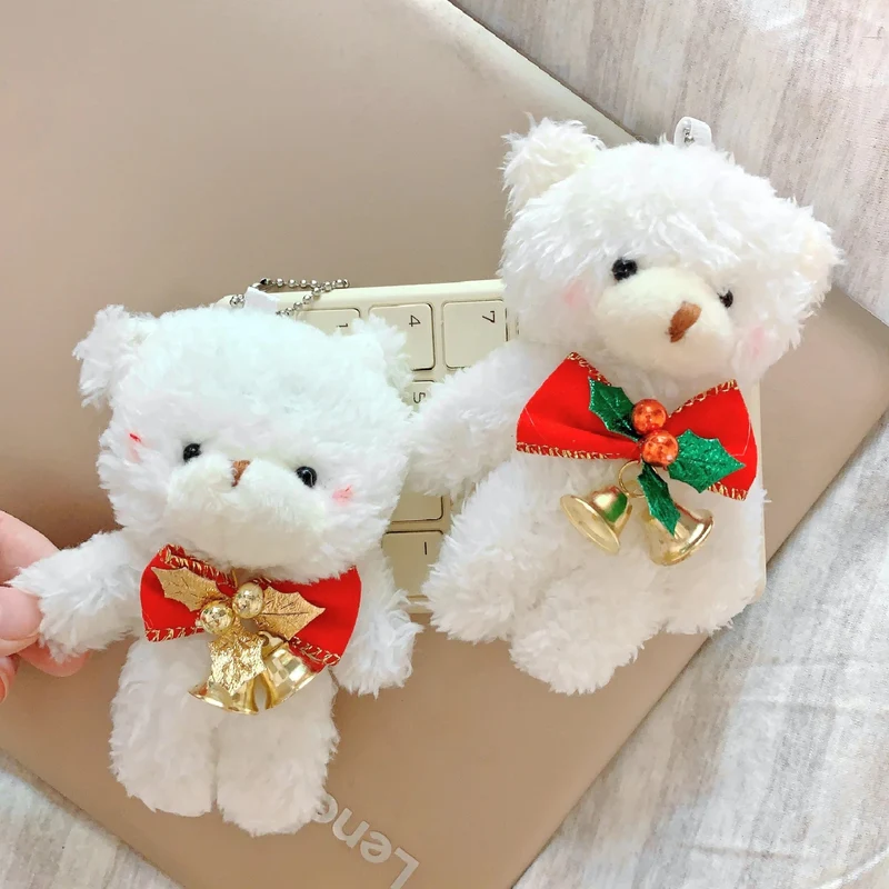 12cm Nette Erröten Teddybär Plüsch Spielzeug Cartoon Kaninchen Bunny Tier Plüsch Puppen Keychain Anhänger Mädchen Kleines Geschenk Großhandel