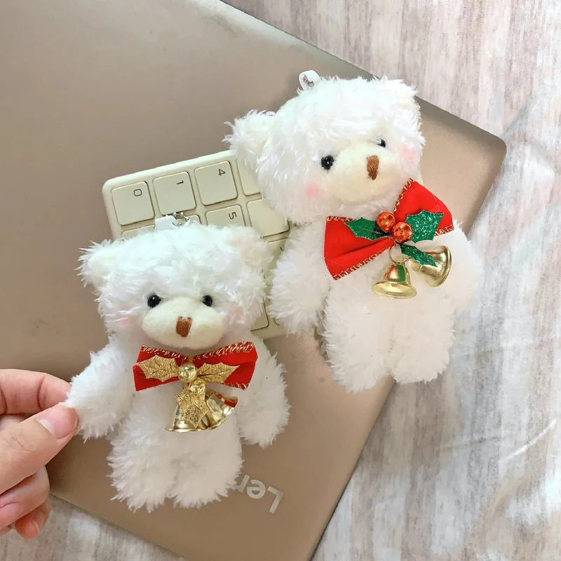 12cm Nette Erröten Teddybär Plüsch Spielzeug Cartoon Kaninchen Bunny Tier Plüsch Puppen Keychain Anhänger Mädchen Kleines Geschenk Großhandel