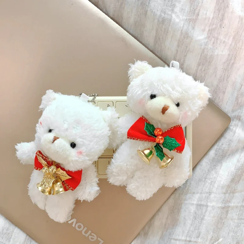 12cm Nette Erröten Teddybär Plüsch Spielzeug Cartoon Kaninchen Bunny Tier Plüsch Puppen Keychain Anhänger Mädchen Kleines Geschenk Großhandel