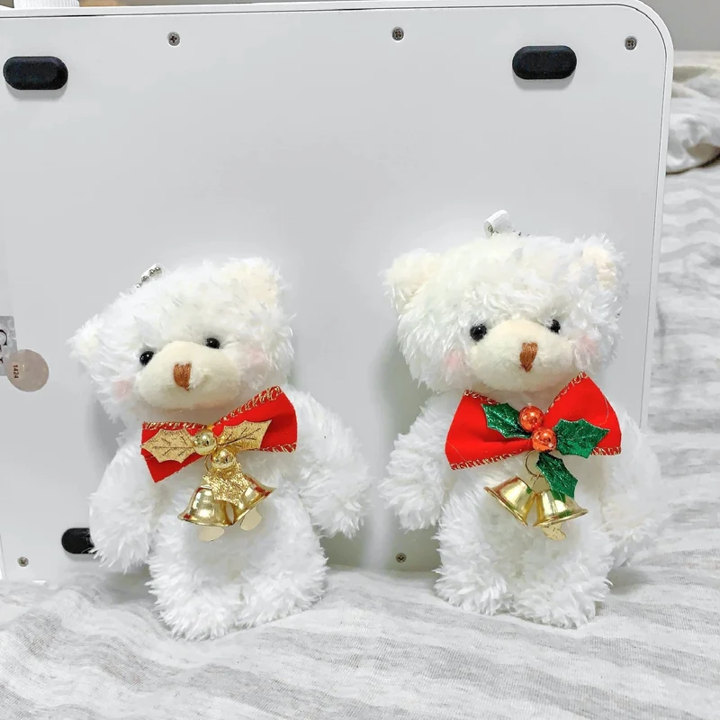 12cm Nette Erröten Teddybär Plüsch Spielzeug Cartoon Kaninchen Bunny Tier Plüsch Puppen Keychain Anhänger Mädchen Kleines Geschenk Großhandel