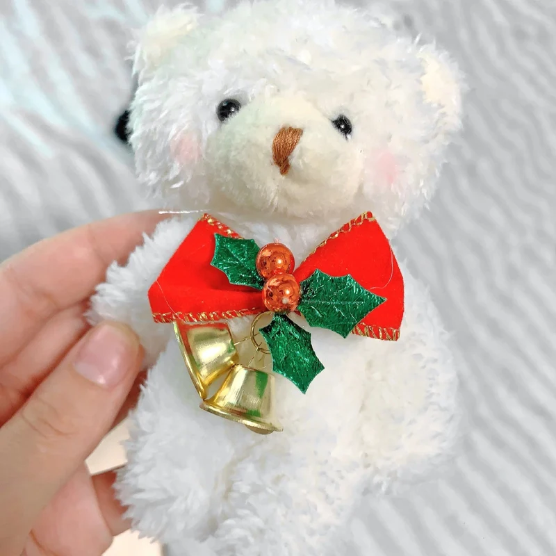 12cm Nette Erröten Teddybär Plüsch Spielzeug Cartoon Kaninchen Bunny Tier Plüsch Puppen Keychain Anhänger Mädchen Kleines Geschenk Großhandel