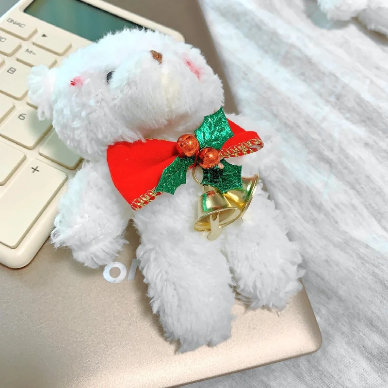 12cm Nette Erröten Teddybär Plüsch Spielzeug Cartoon Kaninchen Bunny Tier Plüsch Puppen Keychain Anhänger Mädchen Kleines Geschenk Großhandel