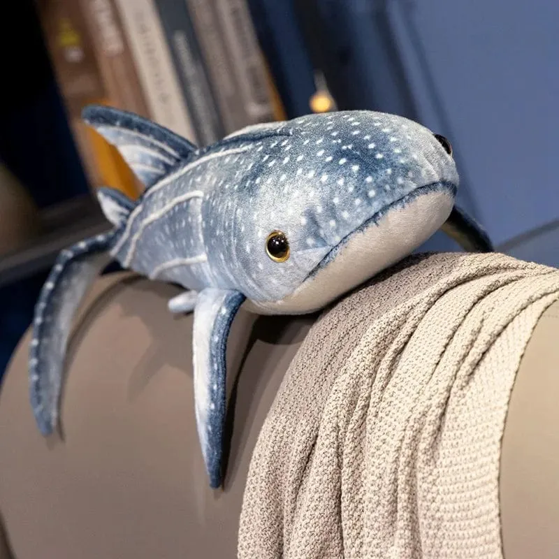 Lebensechte Blauwal Plüsch Spielzeug Blau Meer Tiere Gefüllte Huggable Shark Weiche Kissen Geburtstag Geschenk