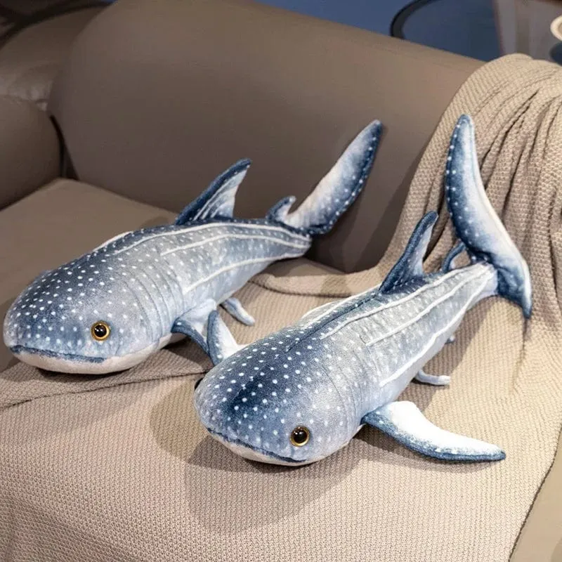 Lebensechte Blauwal Plüsch Spielzeug Blau Meer Tiere Gefüllte Huggable Shark Weiche Kissen Geburtstag Geschenk