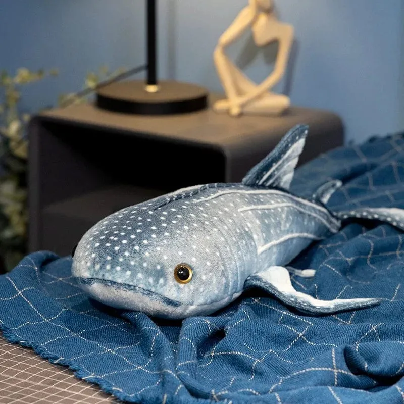 Lebensechte Blauwal Plüsch Spielzeug Blau Meer Tiere Gefüllte Huggable Shark Weiche Kissen Geburtstag Geschenk