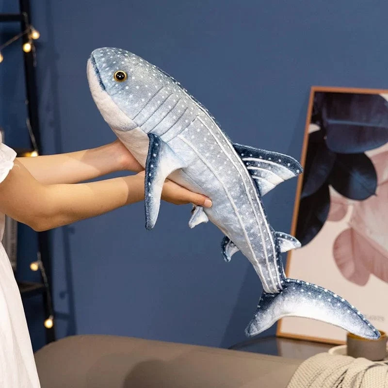 Lebensechte Blauwal Plüsch Spielzeug Blau Meer Tiere Gefüllte Huggable Shark Weiche Kissen Geburtstag Geschenk