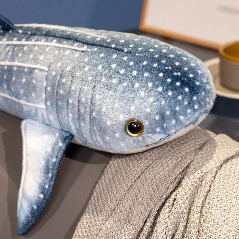 Lebensechte Blauwal Plüsch Spielzeug Blau Meer Tiere Gefüllte Huggable Shark Weiche Kissen Geburtstag Geschenk