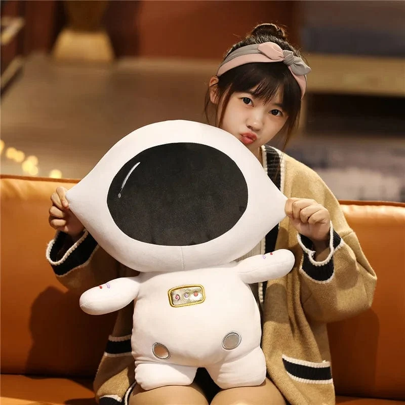 Gefüllte superweiche, einzigartige Kosmonauten-Plüschtiere, schönes Weltraum-Astronauten-Cartoon-Peluche-Kissen für Kinder, Babys, Jungen, Geburtstagsgeschenke