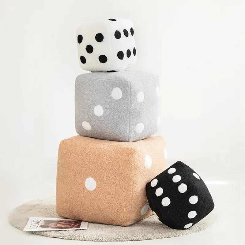 Würfelkissen, Plüsch-Würfelkissen, Umarmungskissen, gefülltes Plüschspielzeug, Spielrequisiten, Auto-Innendekoration, Heimdekoration, Partyzubehör