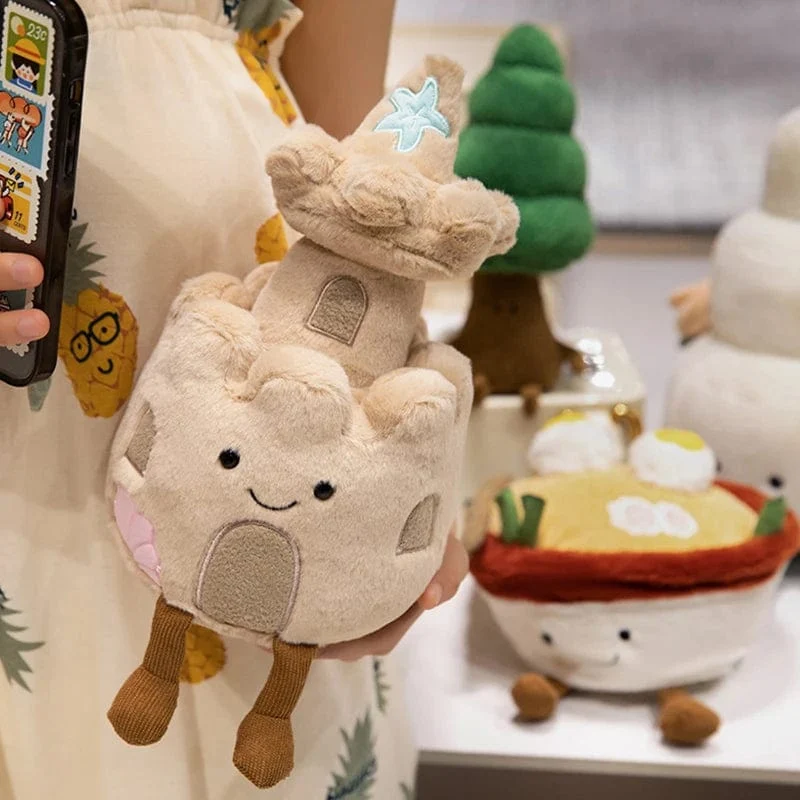 Kawaii Gefüllte weiche Plüschpflanzen Lebensechte Topfpflanze Ramen Essen Plüschpuppe Kiefernnudeln Bunker Prinzessin Schloss Kissen Spielzeug