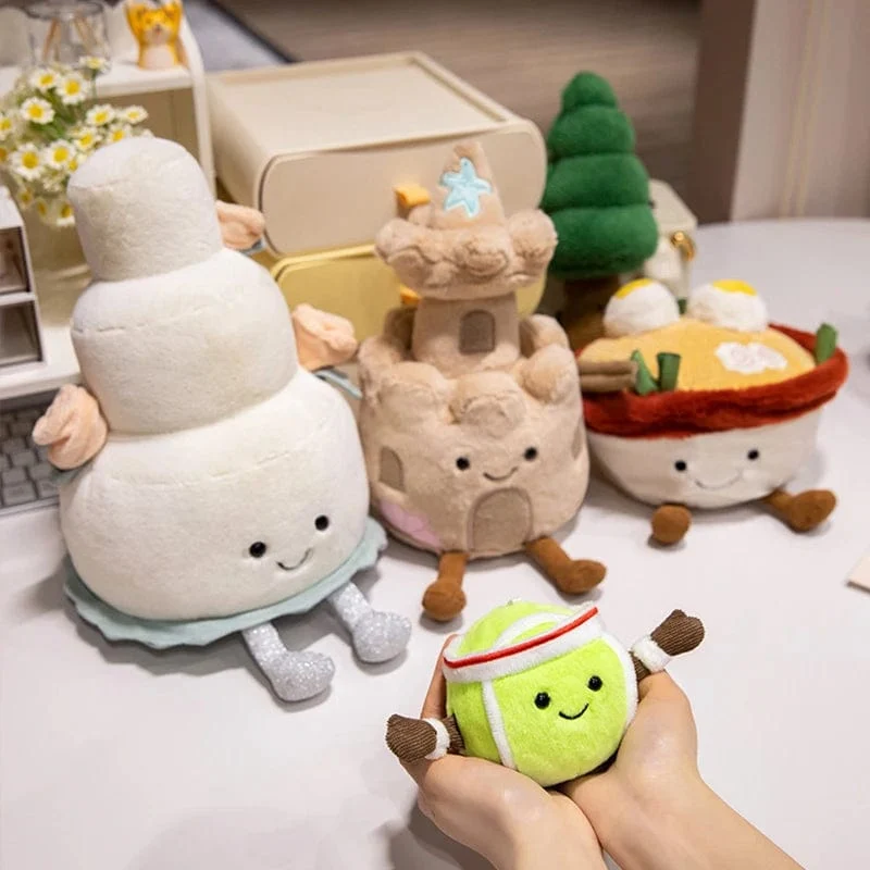 Kawaii Gefüllte weiche Plüschpflanzen Lebensechte Topfpflanze Ramen Essen Plüschpuppe Kiefernnudeln Bunker Prinzessin Schloss Kissen Spielzeug