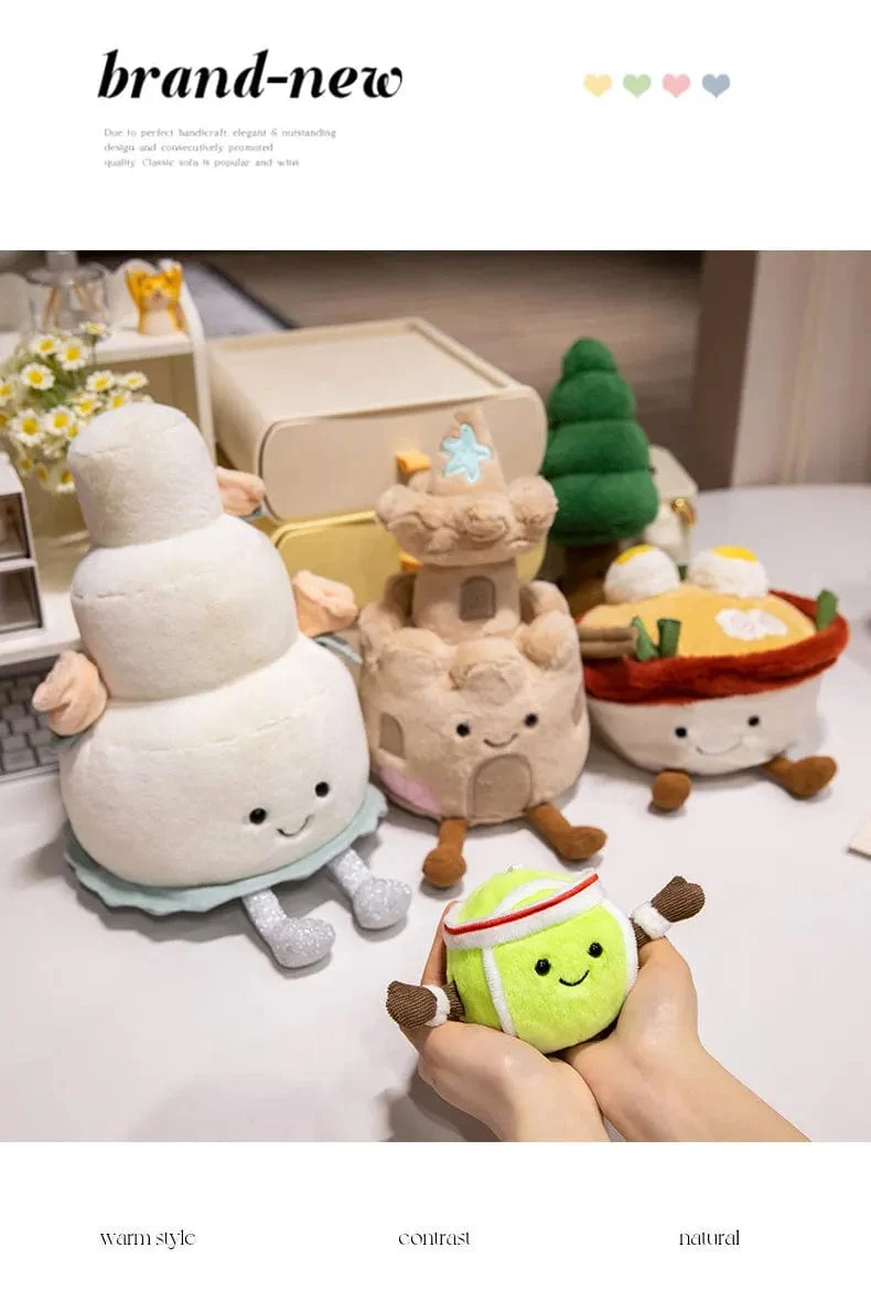 Kawaii Gefüllte weiche Plüschpflanzen Lebensechte Topfpflanze Ramen Essen Plüschpuppe Kiefernnudeln Bunker Prinzessin Schloss Kissen Spielzeug