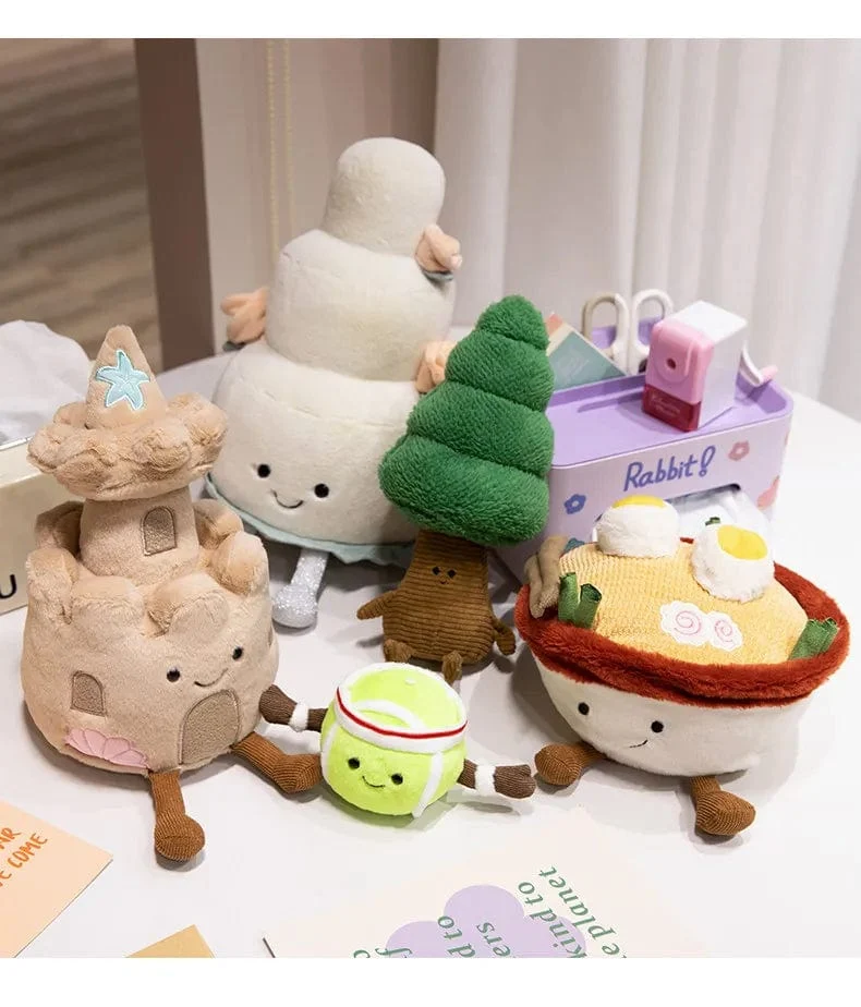 Kawaii Gefüllte weiche Plüschpflanzen Lebensechte Topfpflanze Ramen Essen Plüschpuppe Kiefernnudeln Bunker Prinzessin Schloss Kissen Spielzeug