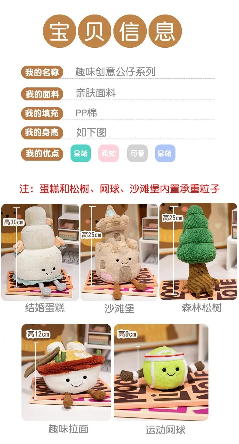 Kawaii Gefüllte weiche Plüschpflanzen Lebensechte Topfpflanze Ramen Essen Plüschpuppe Kiefernnudeln Bunker Prinzessin Schloss Kissen Spielzeug