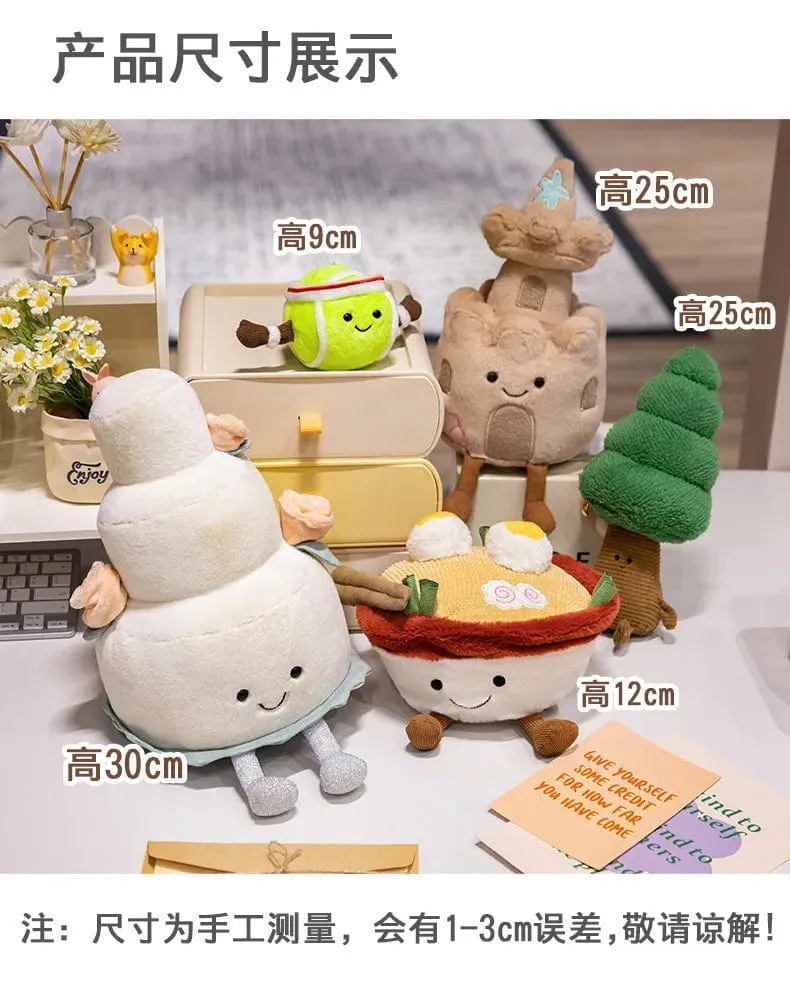Kawaii Gefüllte weiche Plüschpflanzen Lebensechte Topfpflanze Ramen Essen Plüschpuppe Kiefernnudeln Bunker Prinzessin Schloss Kissen Spielzeug