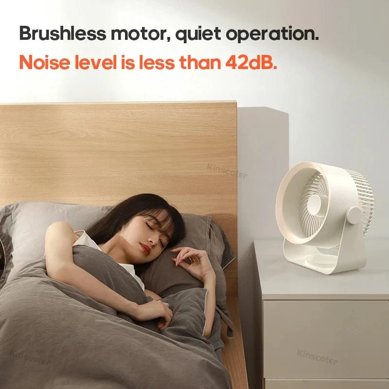 KINSCOTER Multifunktionaler elektrischer Ventilator-Umwälzventilator, kabellos, tragbar, leiser Ventilator für Zuhause, Schreibtisch, Wand, Deckenventilator, Luftkühler