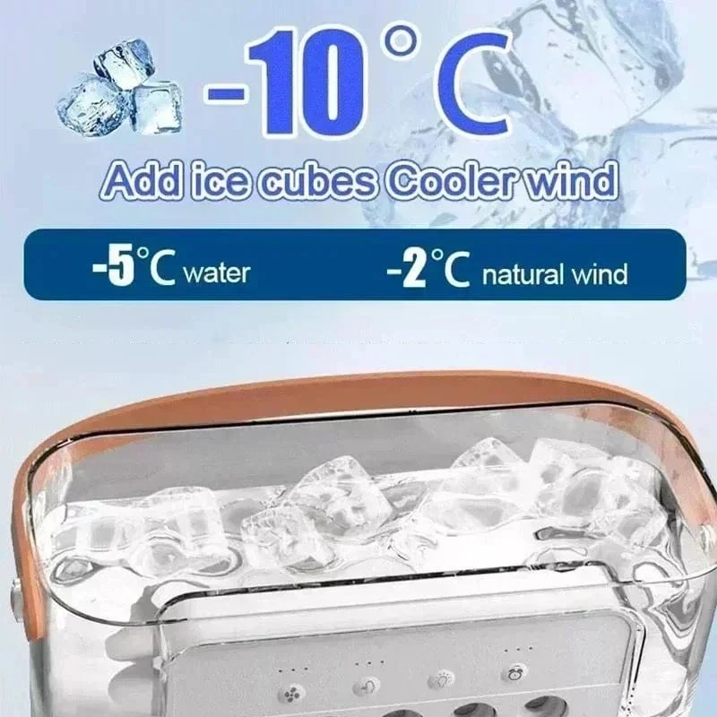 Neuer 3-in-1-Ventilator, Klimaanlage, Haushalts-Mini-Luftkühler, LED-Nachtlicht, tragbarer Luftbefeuchter, Lufteinstellungsventilator, Büro-/Heimventilator