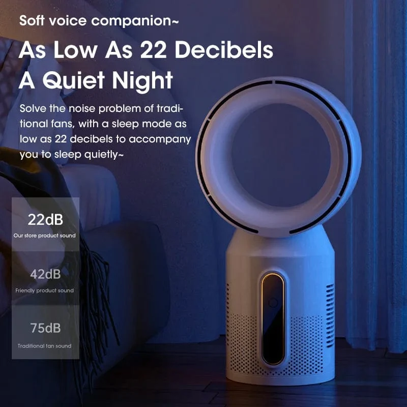 Elektrischer Tischventilator ohne Flügel, Tischventilator, 5-Gang-Turmventilator für Babykühler, Klimaanlage, wiederaufladbarer USB-Kühlventilator