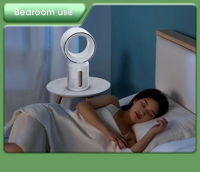 Elektrischer Tischventilator ohne Flügel, Tischventilator, 5-Gang-Turmventilator für Babykühler, Klimaanlage, wiederaufladbarer USB-Kühlventilator