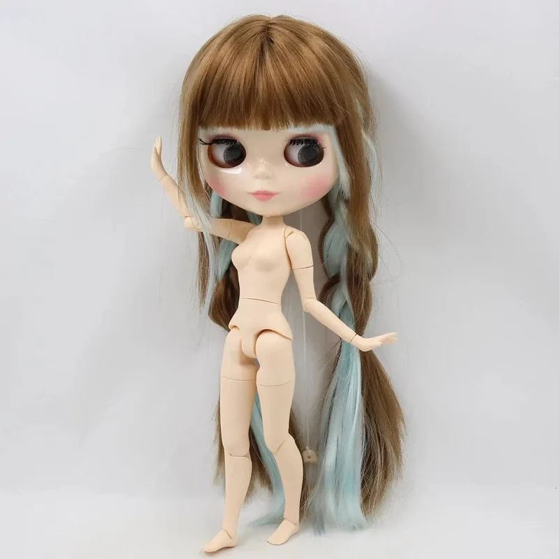 ICY DBS Blyth Puppe Nr. BL0623/6909 Braunes Mix-Blauhaar weiße Haut Joint Body Neo 1/6 Anime ob24