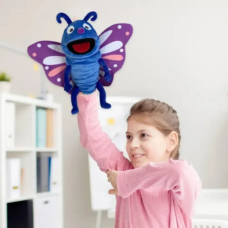 Handpuppen Kinderspielzeug Plüsch Insekten Tier Raupe Marienkäfer Handpuppen Puppe Familie Geschichtenerzählen Rollenspiele Fingerspielzeug