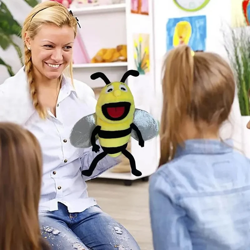 Handpuppen Kinderspielzeug Plüsch Insekten Tier Raupe Marienkäfer Handpuppen Puppe Familie Geschichtenerzählen Rollenspiele Fingerspielzeug