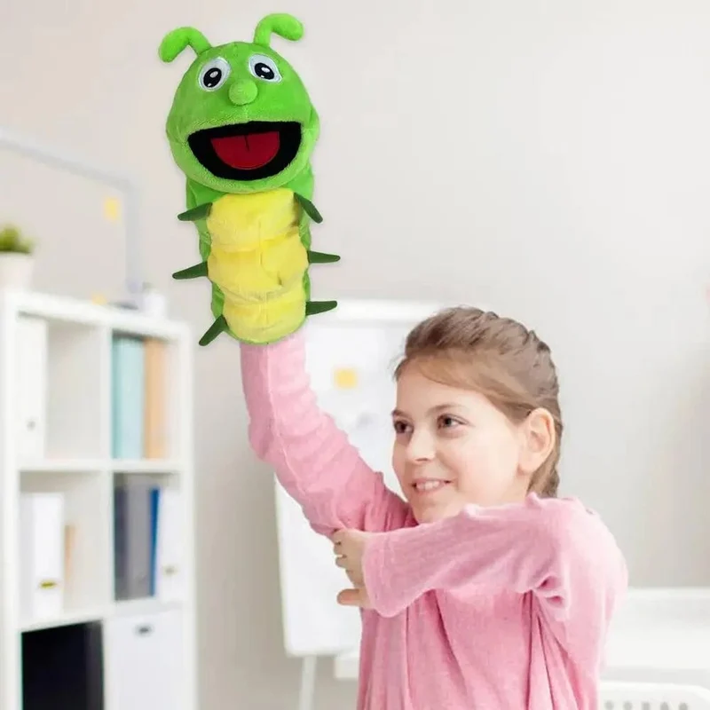 Handpuppen Kinderspielzeug Plüsch Insekten Tier Raupe Marienkäfer Handpuppen Puppe Familie Geschichtenerzählen Rollenspiele Fingerspielzeug